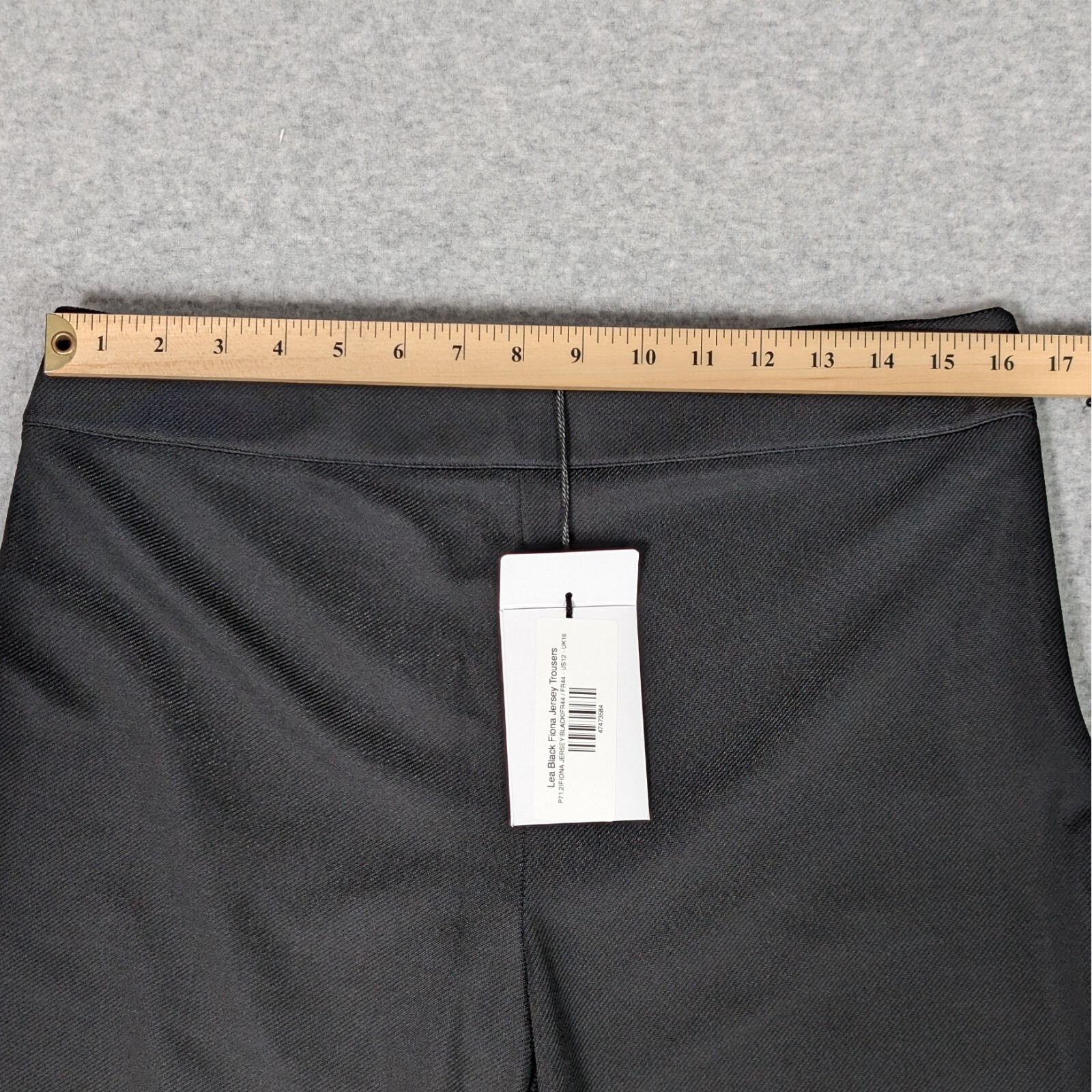 Safiyaa Lea Black Fiona Jersey Trouser Women's Size 12 Wide Leg Pants Nwt — image 7 of 8